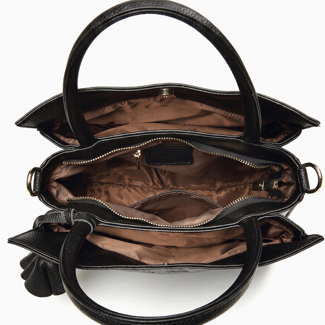 Camelia Embossed Tote Bag
