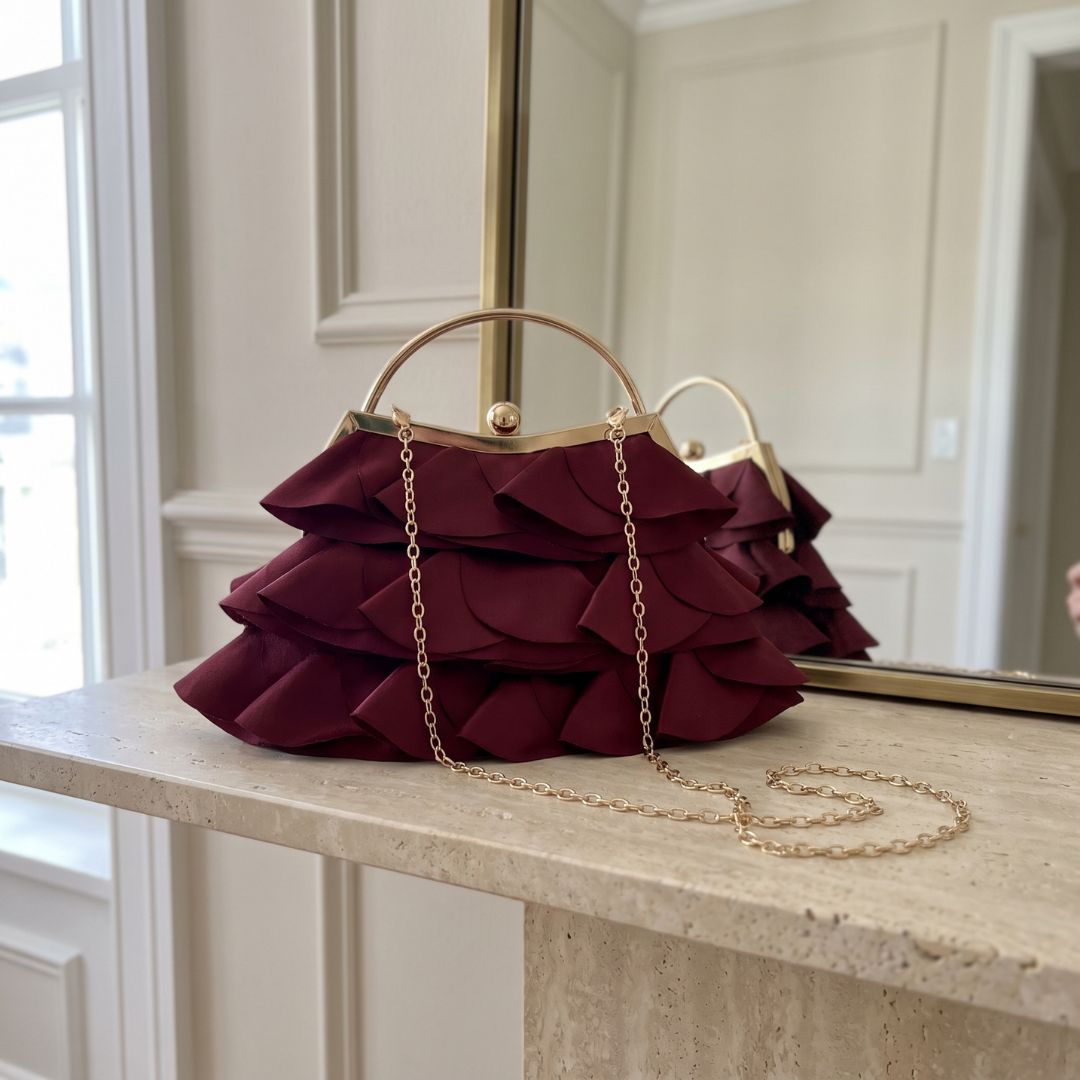 Colette Ruffle Clutch