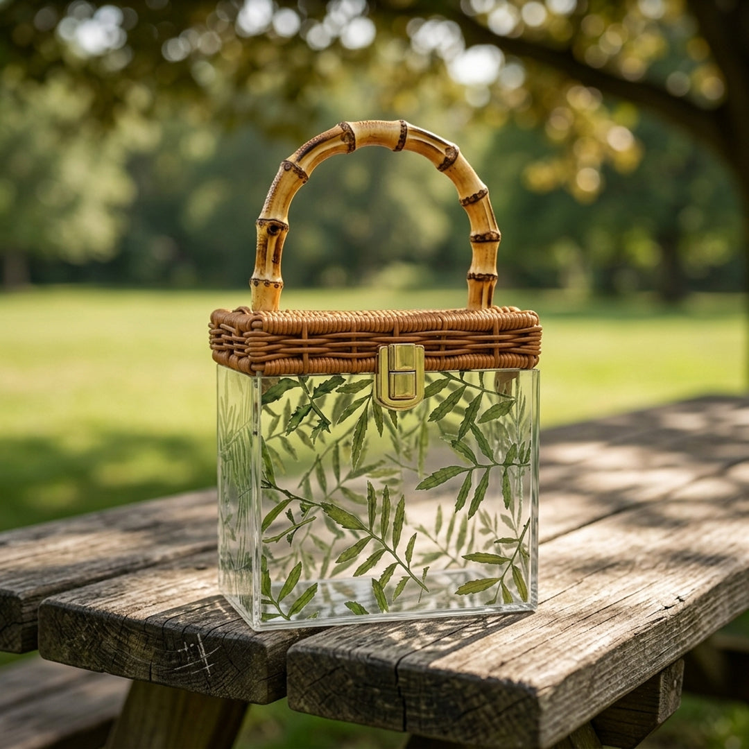 Erica Bamboo & Acrylic Box Bag