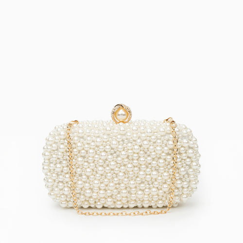 <tc>Chantal パールクラッチバッグ
</tc>